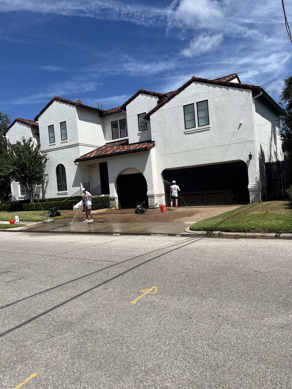 Residential property condition photographed before exterior cleaning