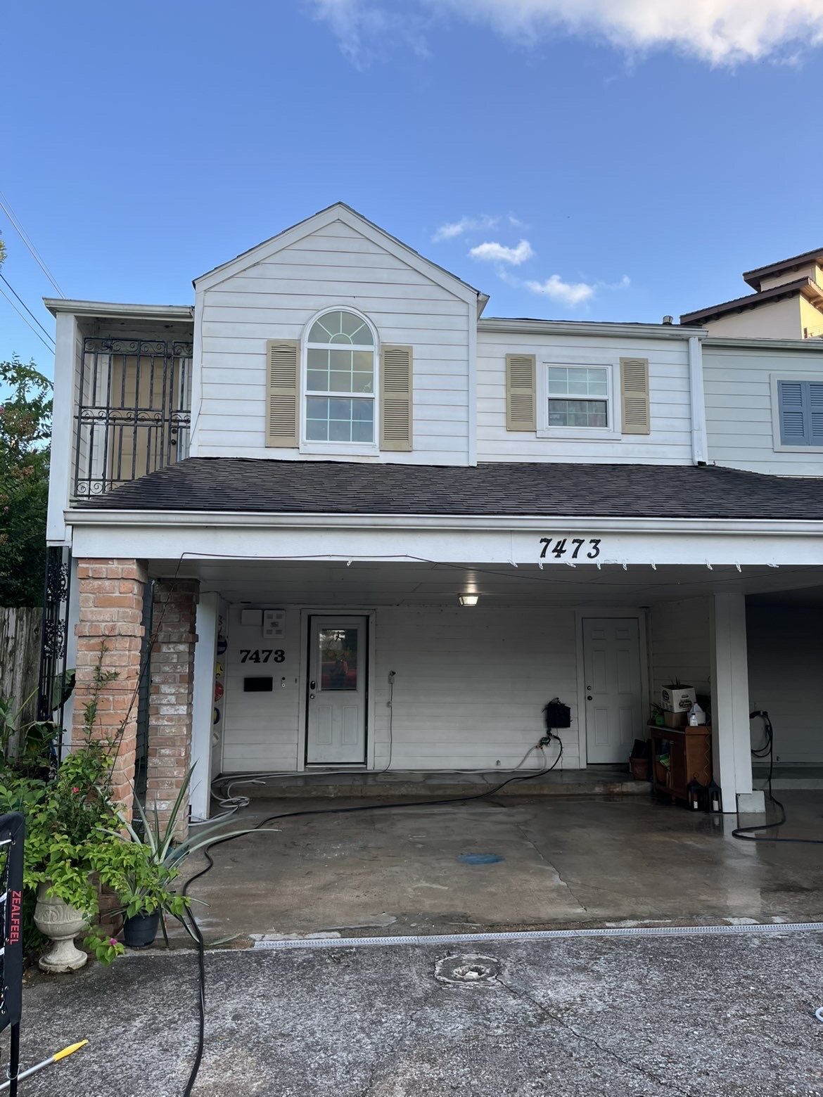 Home exterior documented before or during service