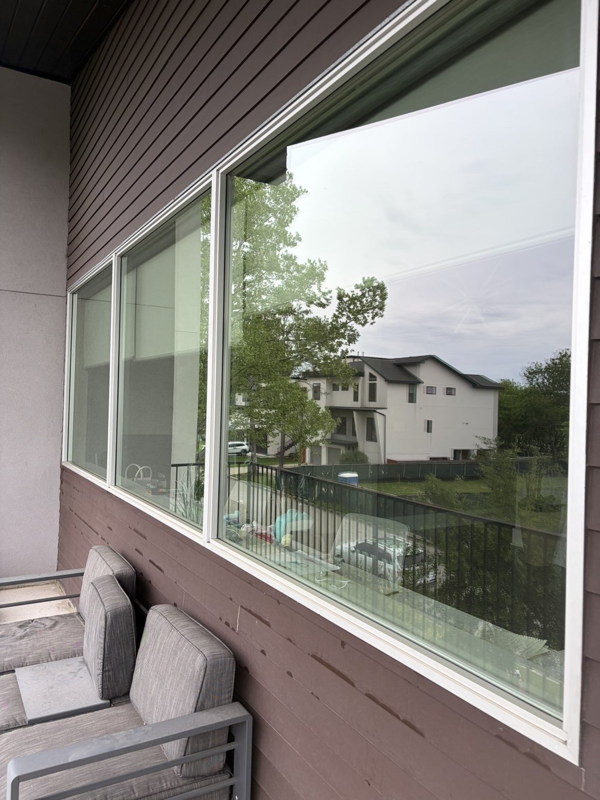 Large residential window after cleaning